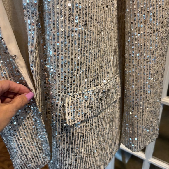 NWT Ann Taylor Loft Sequined Blazer/Jacket Sz 10 - Picture 4 of 11